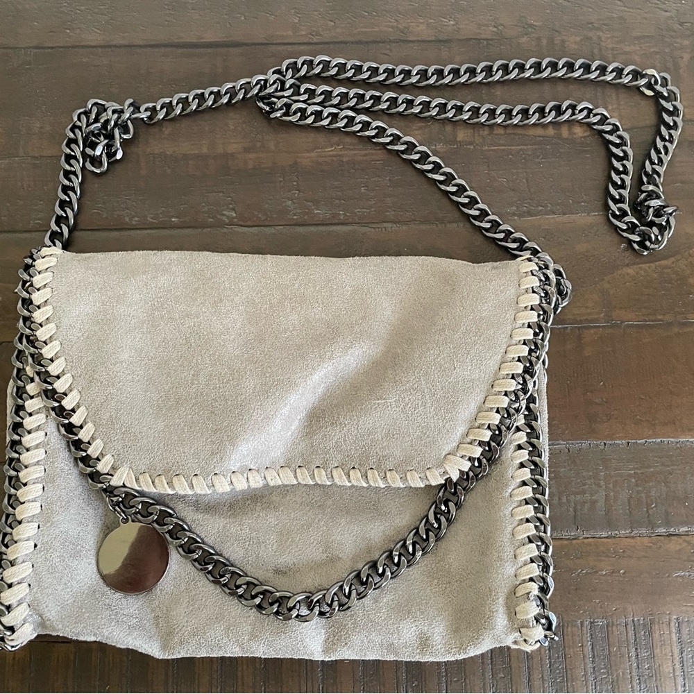 vegan leather chain crossbody bag